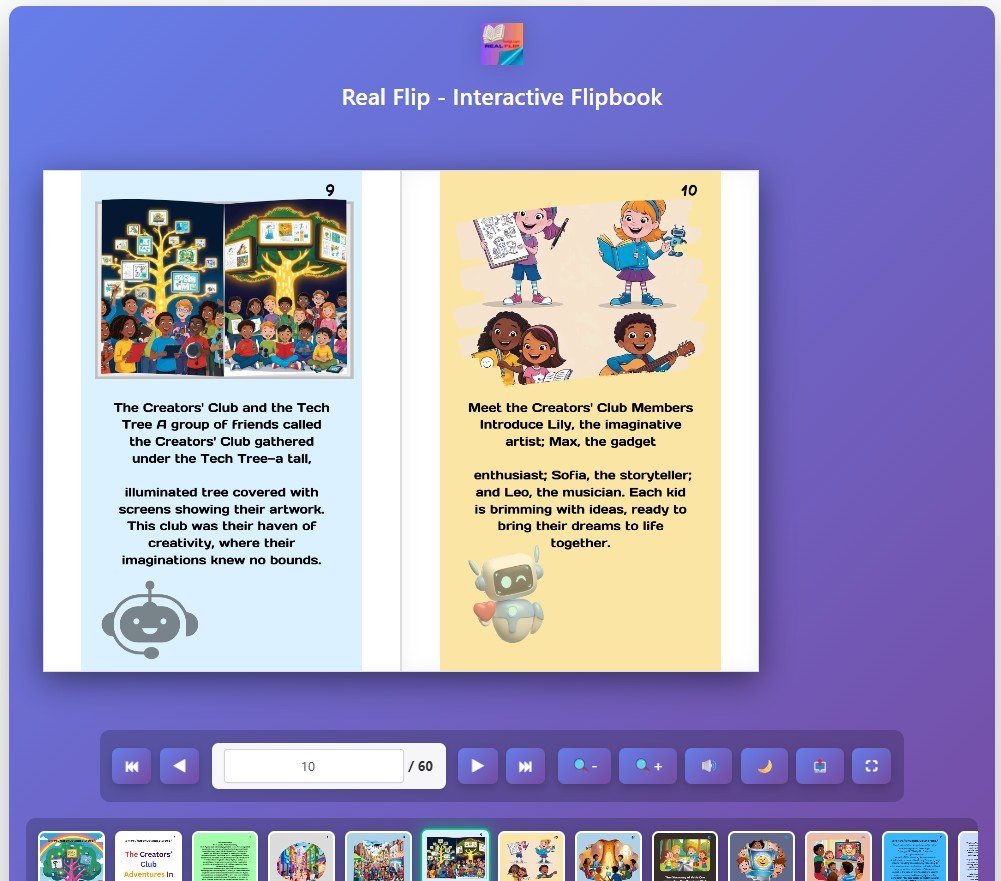 Interactive Two-Page Spread Reader - Immersive Digital Book Reading