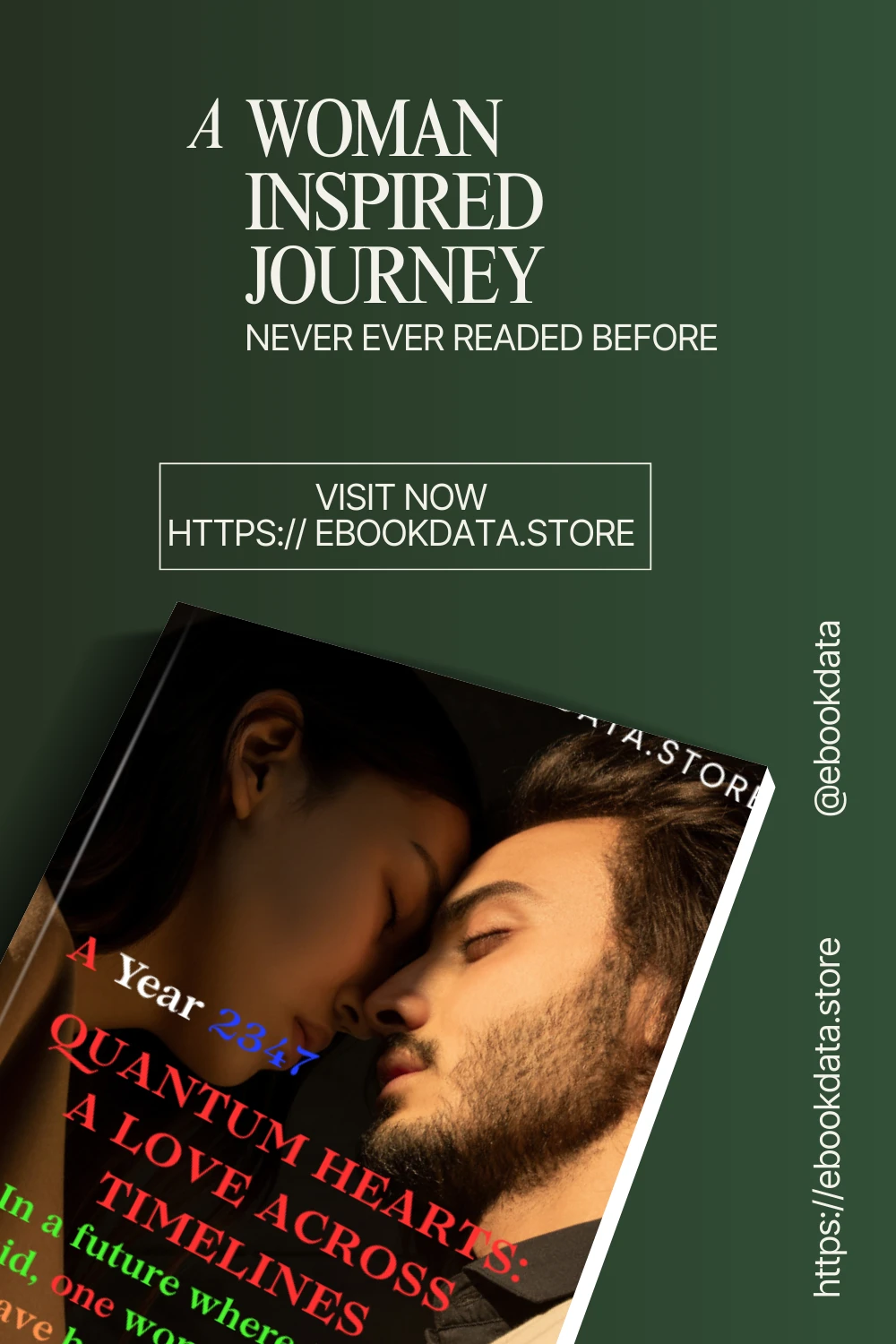 Epic cover art for Quantum Hearts science fiction romance novel featuring futuristic setting and passionate couple