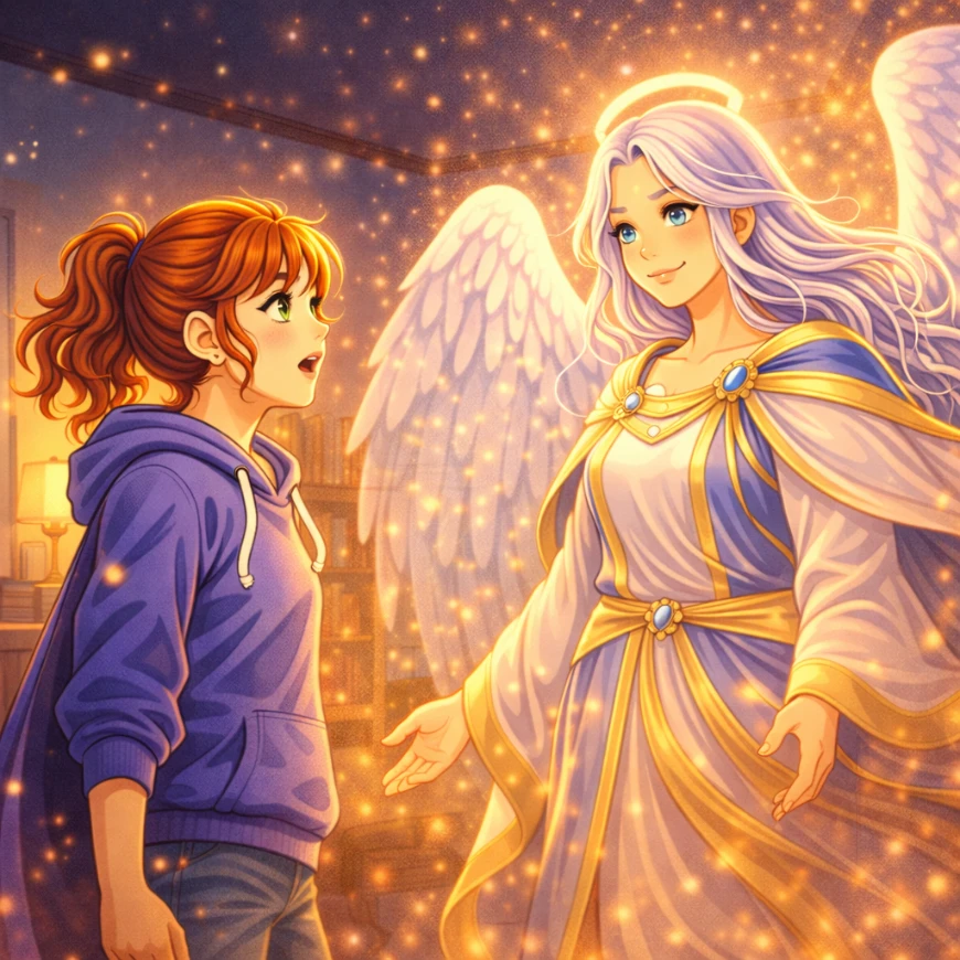 Sample page from guardian angel story for kids with moral lessons