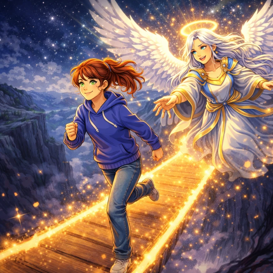 Sample page from guardian angel story for kids with moral lessons