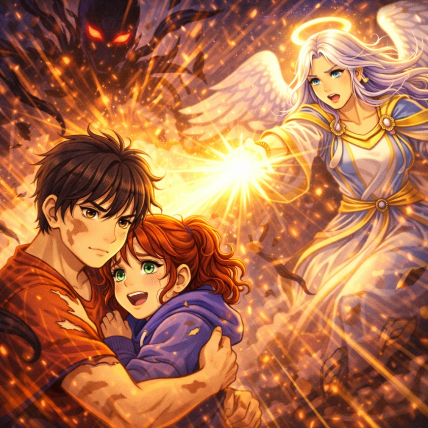 Sample page from guardian angel story for kids with moral lessons