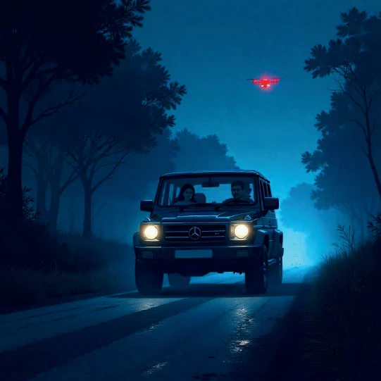 Page 27 from Threads of Destiny - escape scene in family tech thriller