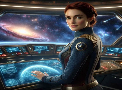 Space Opera Science Fiction Novel Page from The Horizon's Final Stand - Character Introduction