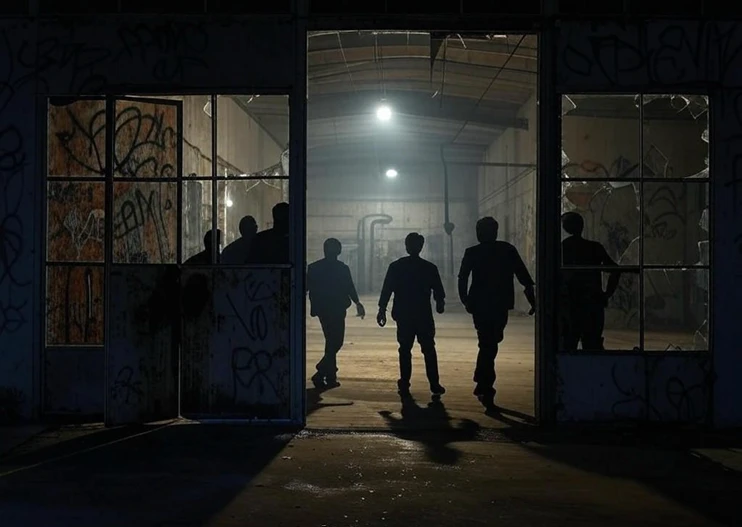 Chapter 1 warehouse meeting scene Bloodline Conspiracy page 13