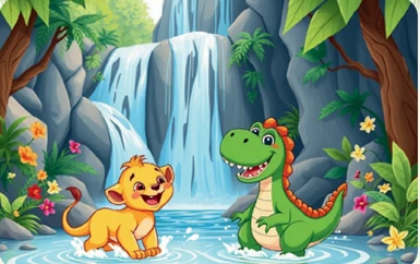 Leo and Dino discovering the treasure map in The Quest for Knowledge marking the beginning of their adventure