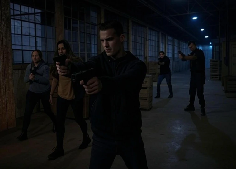 Bloodline Conspiracy page 19 action escape thriller scene