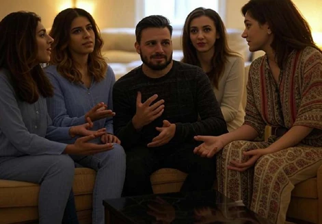 Emotional breakthrough scene in The Enchanted Balancing Act showing characters finding understanding