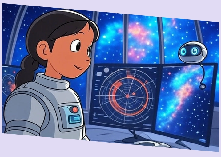 The Starlight Compass Page 4 - Skytrack Express Magnetic Train over Floating Islands