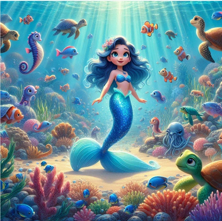 Marina discovering ancient secrets during Beneath the Waves underwater exploration