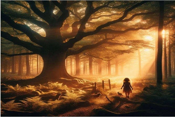 Leaf discovering wisdom and truth in the enchanted forest adventure from Leaf's Journey of Friendship and Wisdom