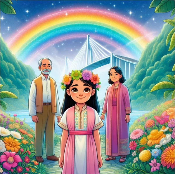 Maya's Quest Page 8 - The Radiant Golden Light Enveloping Maya After Promise