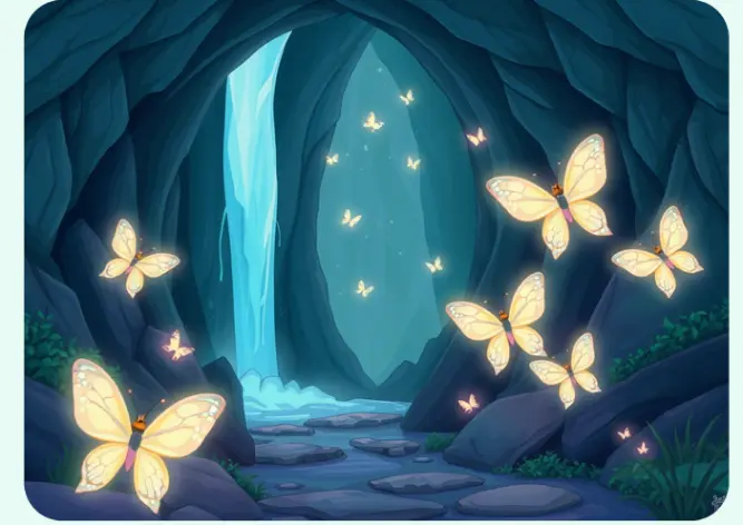 Summer Holidays Whispering Woods - Crystal cave with fossils