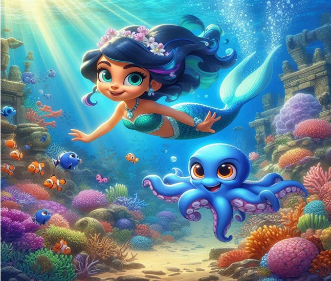 Marina the mermaid in Coral Cove