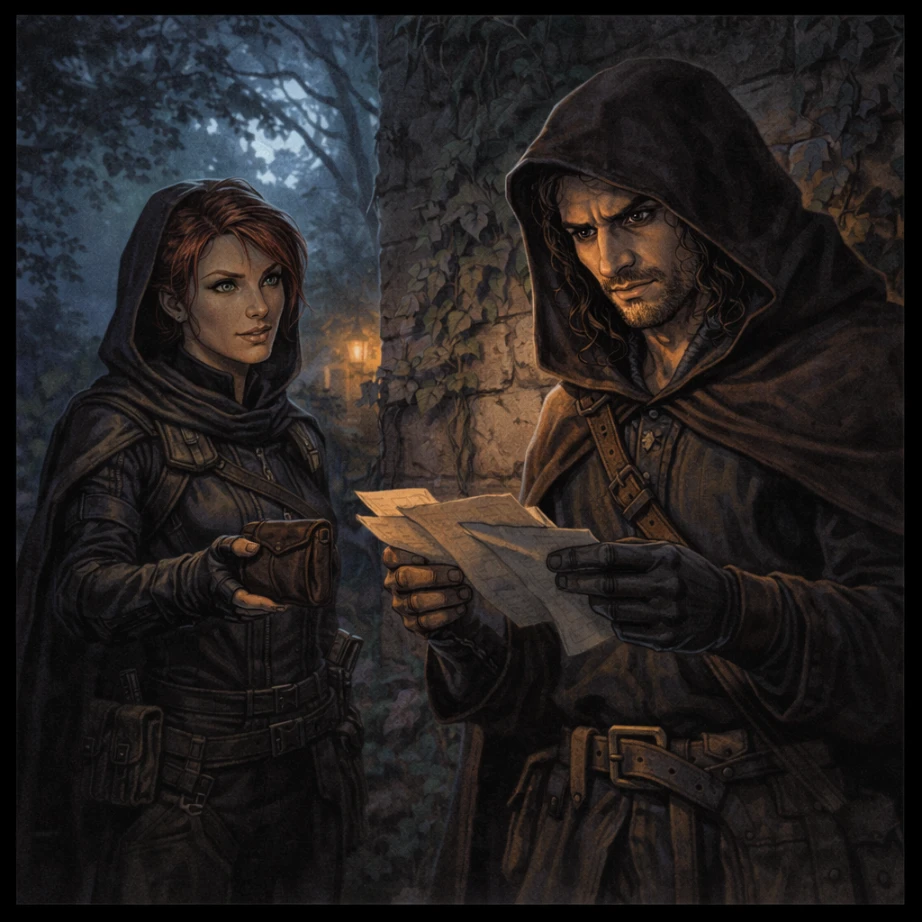 Dramatic confrontation scene from The Shadow Throne political fantasy novel