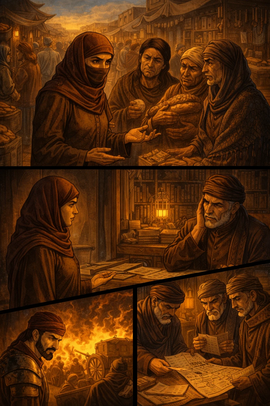 The confrontation between Sultan and Minister Tariq in The Silent Serpent