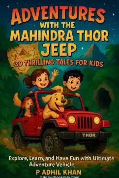 Adventures with the Mahindra Thor Jeep book cover for kids ages 6 to 10