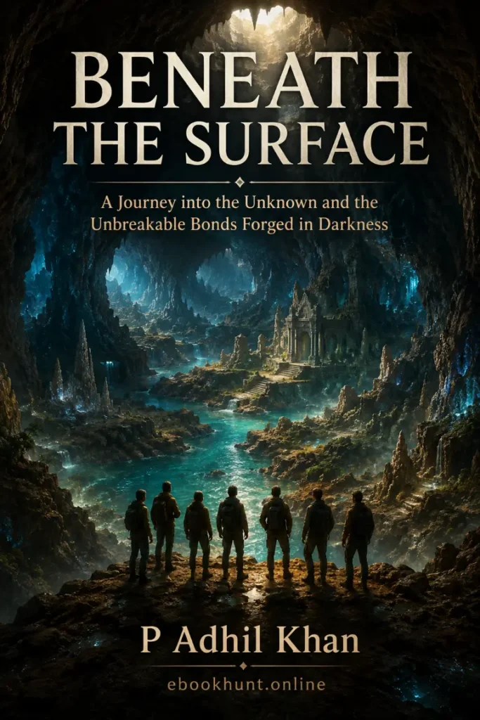 Beneath the Surface adventure novel book cover by P Adhil Khan