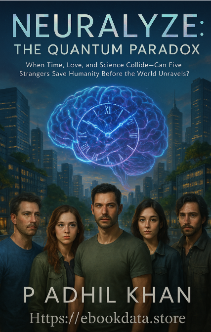 Neuralyze: The Quantum Paradox book cover with five main characters