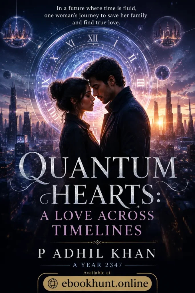 Quantum Hearts: A Love Across Timelines book cover by P Adhil Khan