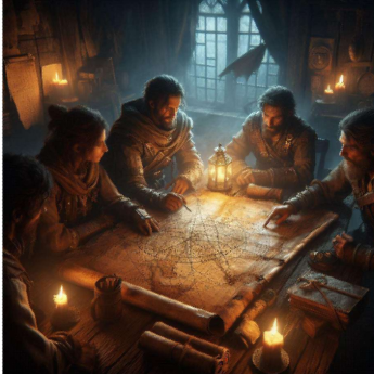 Seven explorers preparing to enter the unknown in the Beneath the Surface adventure novel