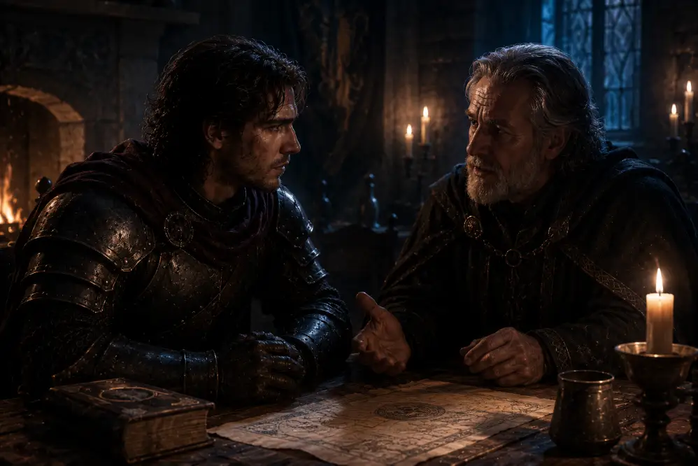 Sir Cedric father secret scene the Witch Queen and the Knight