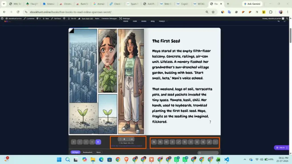 Bookmarking and reading time tracker for reading ebooks online free