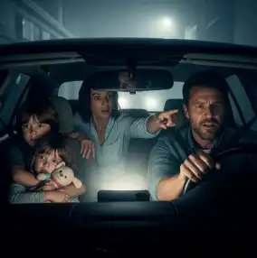 car chase scene from Threads of Destiny thriller novel