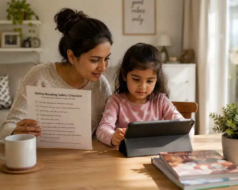 checklist for choosing safe free books for kids to read online