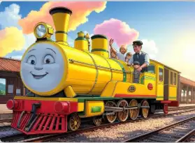 free books for kids Hope Express train leaving Sunny Station with children aboard