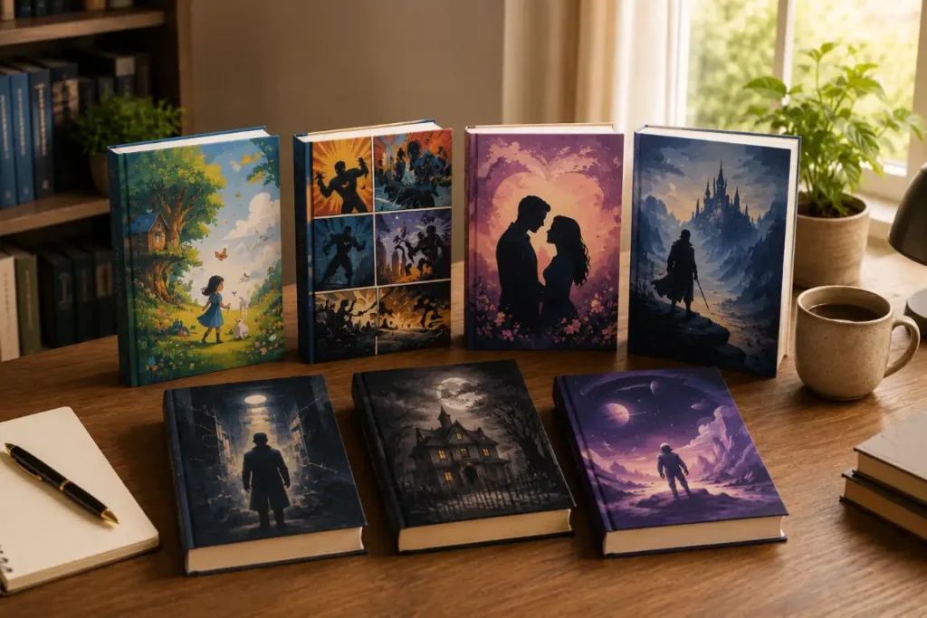 free books online collection with children’s stories, comics, romance, fantasy, thriller, and horror books