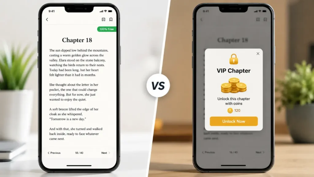 free novel site VIP chapter paywall example
