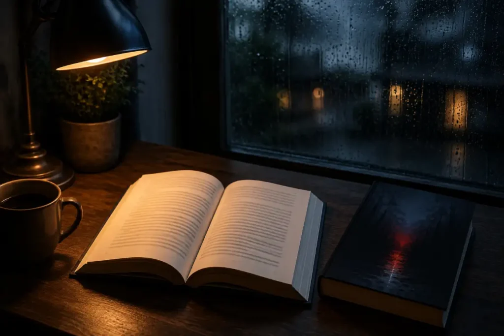free thriller and horror books online in a dark reading view