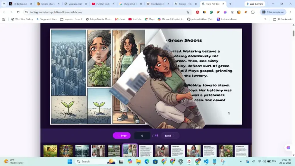 reading The Sparrow's Secret in a page-turning online book reader